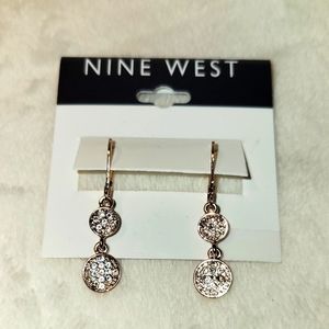 Nine West Rose Gold - Pave - Drop Earrings